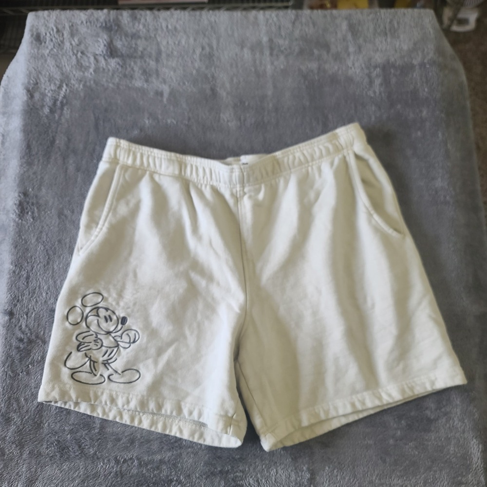 Disney Mickey Mouse Shorts Mens Large Embroidered Lounge Walking